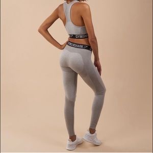 Gymshark flex leggings gray black XS